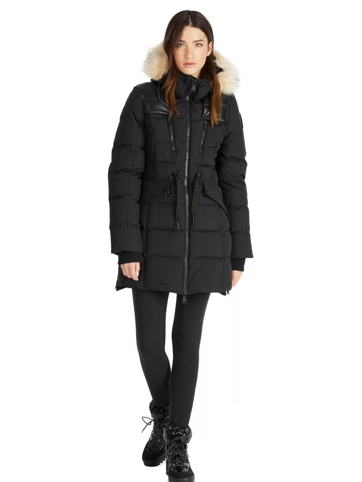 Pajar Parkas<Alia Parka Avec Fausse Fourrure Pour Femmes Noir