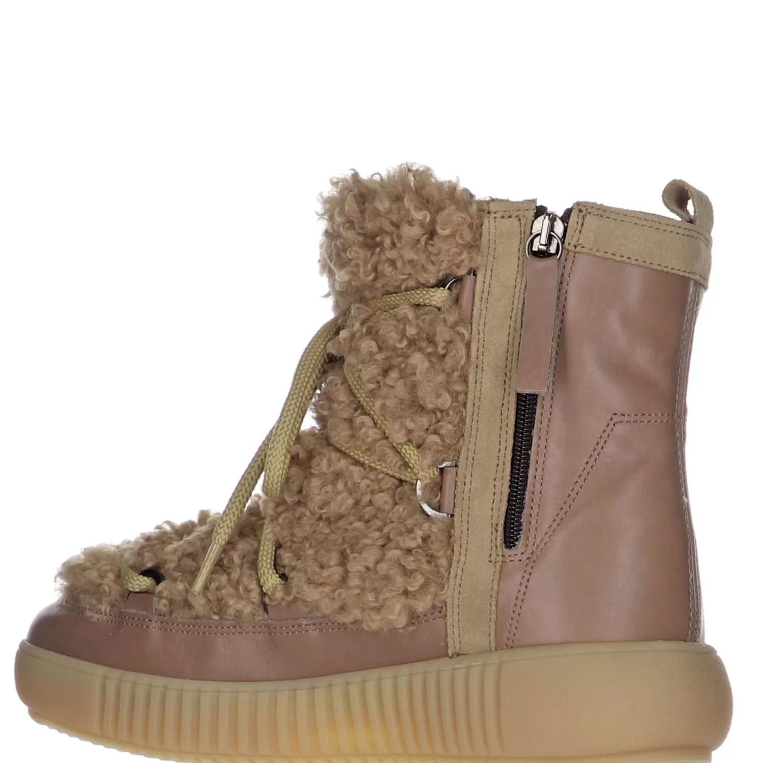Pajar Bottes D'Hiver<Anet Short-Eco Botte En Suede Et Faux Fourrure Pour Femmes Taupe / Camello