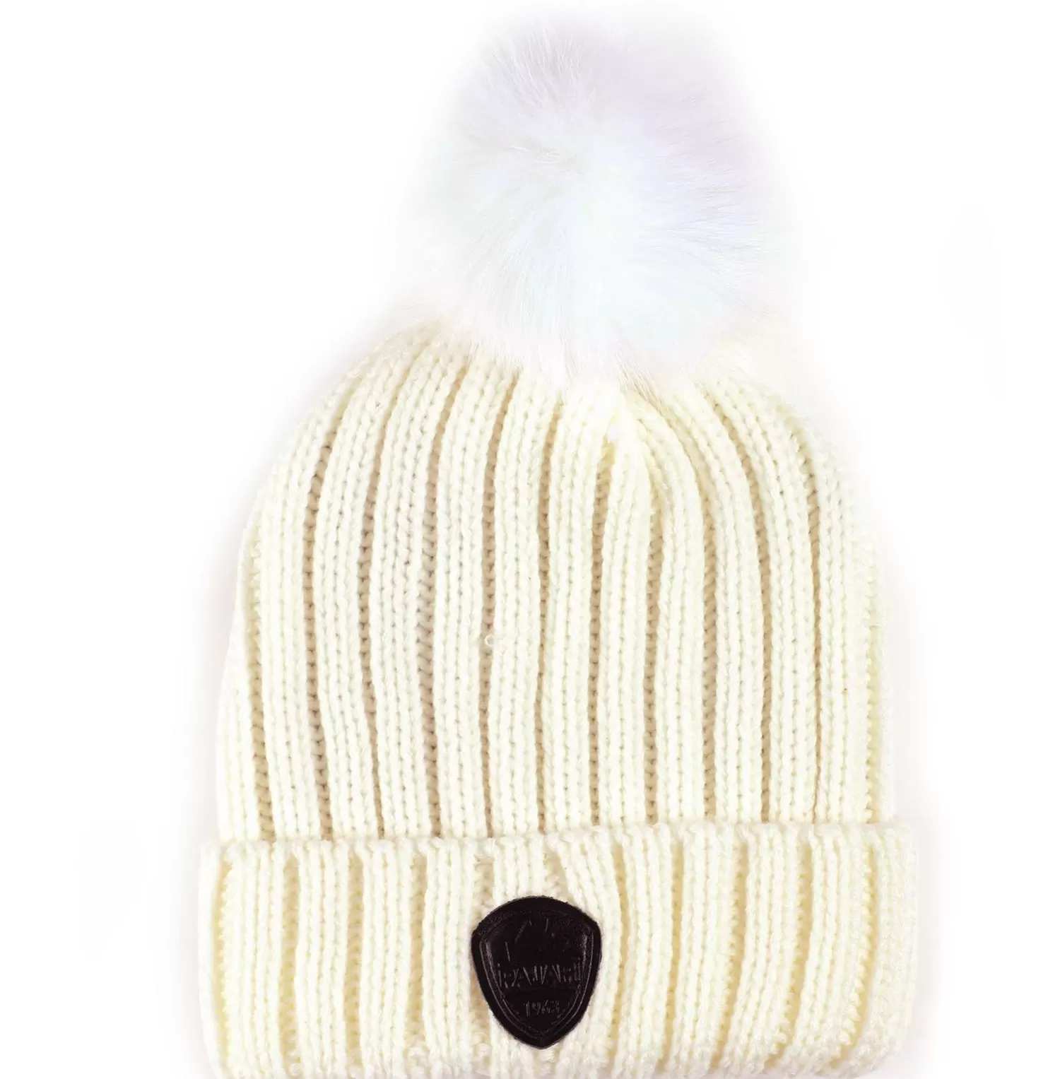 Pajar Chapeaux<Becca Tuque Tricotee Avec Pompon Pour Femmes White