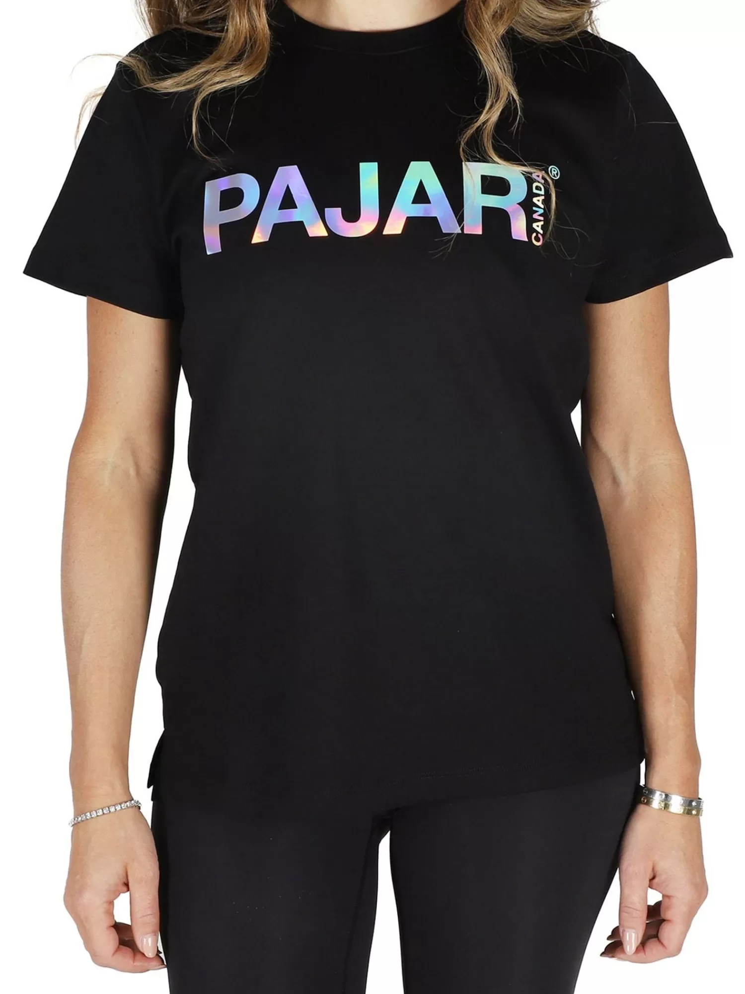 Pajar Hauts<Bella Chemise A Manches Courtes Avec Logo Pour Femmes Noir