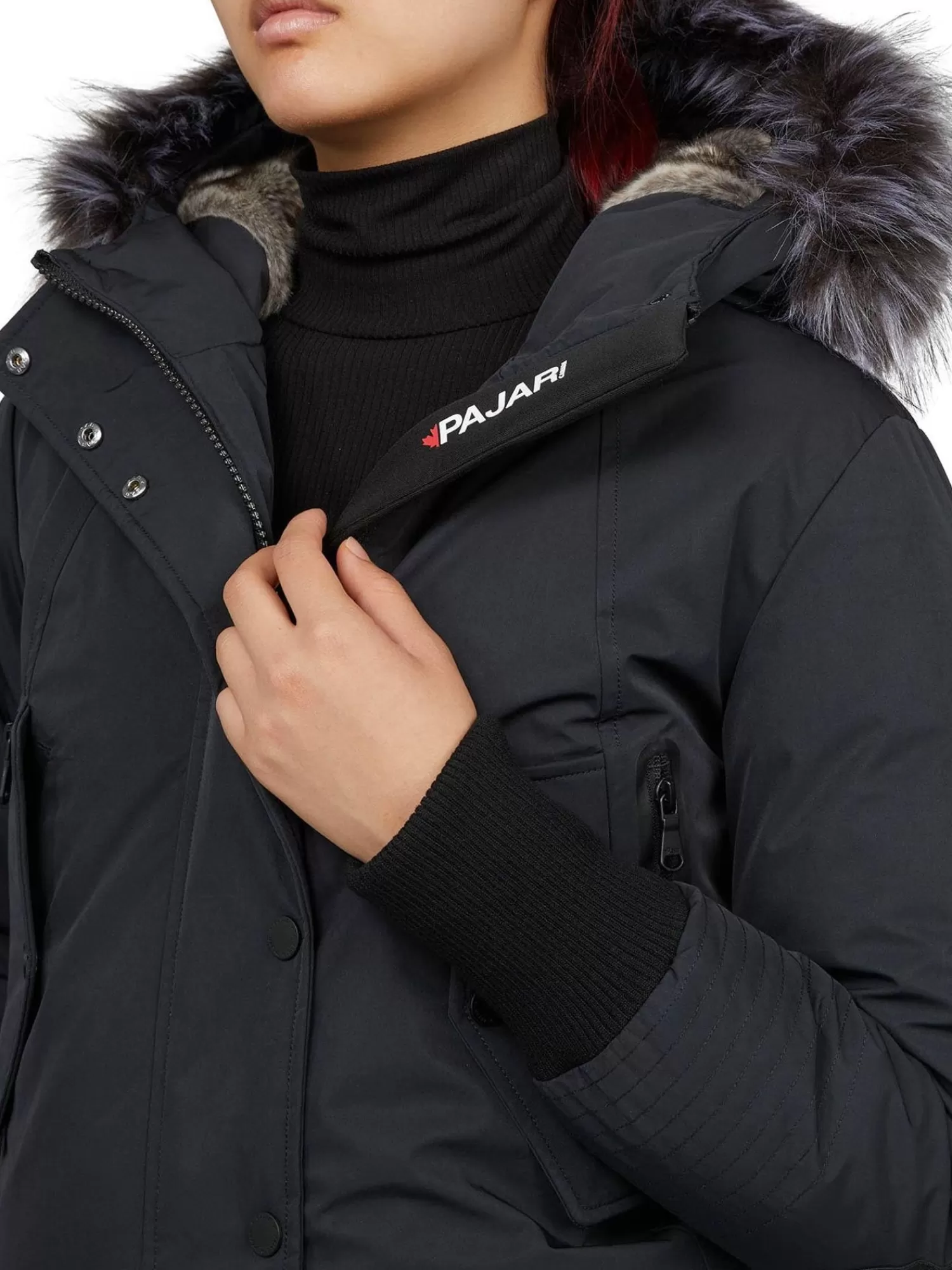 Pajar Bombers<Cordova Bomber Pour Femmes Avec Fausse Fourrure Noir