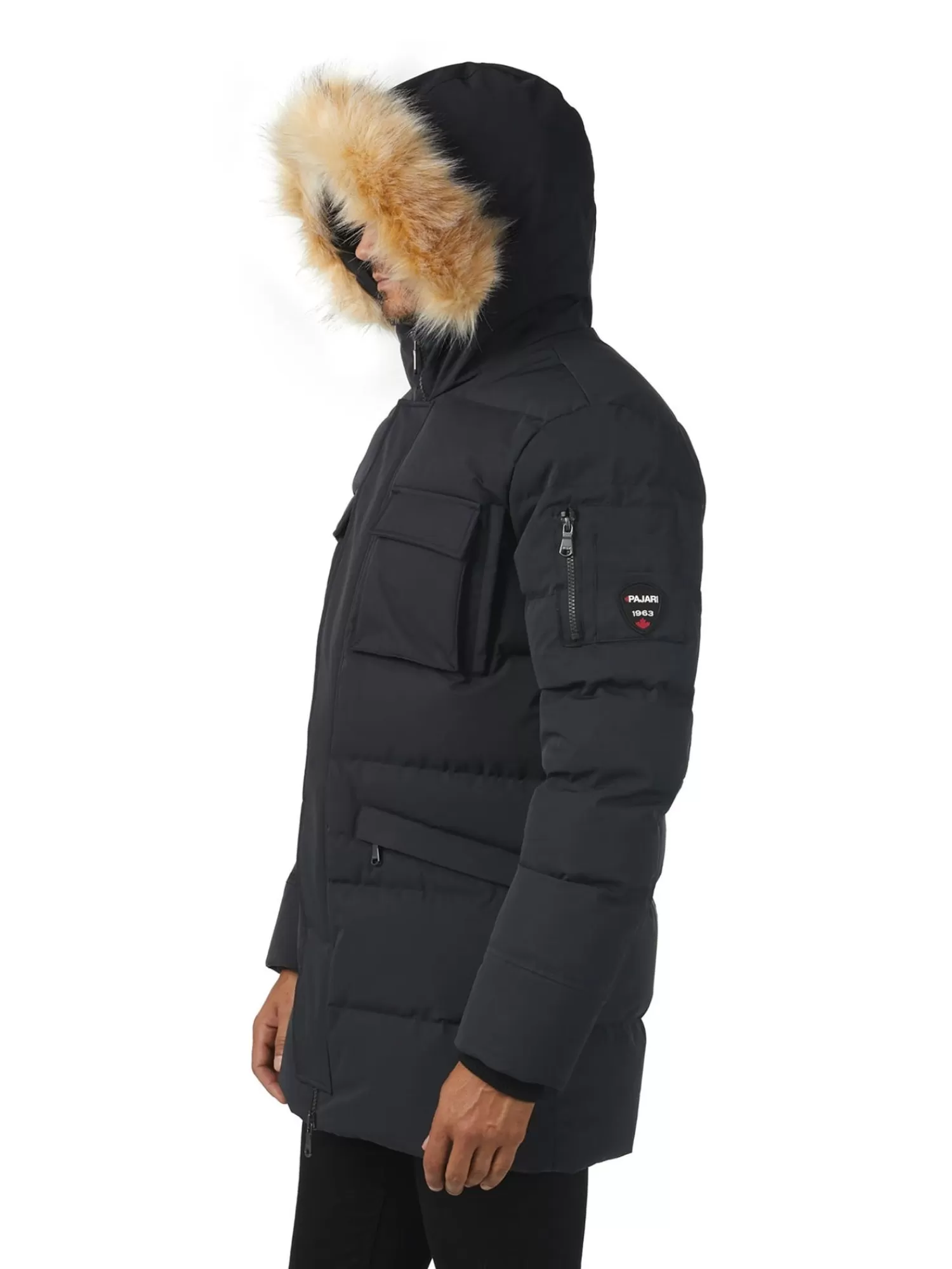 Pajar Parkas<Hamilton Parka Matelasse Pour Hommes Avec Contour En Fausse Noir