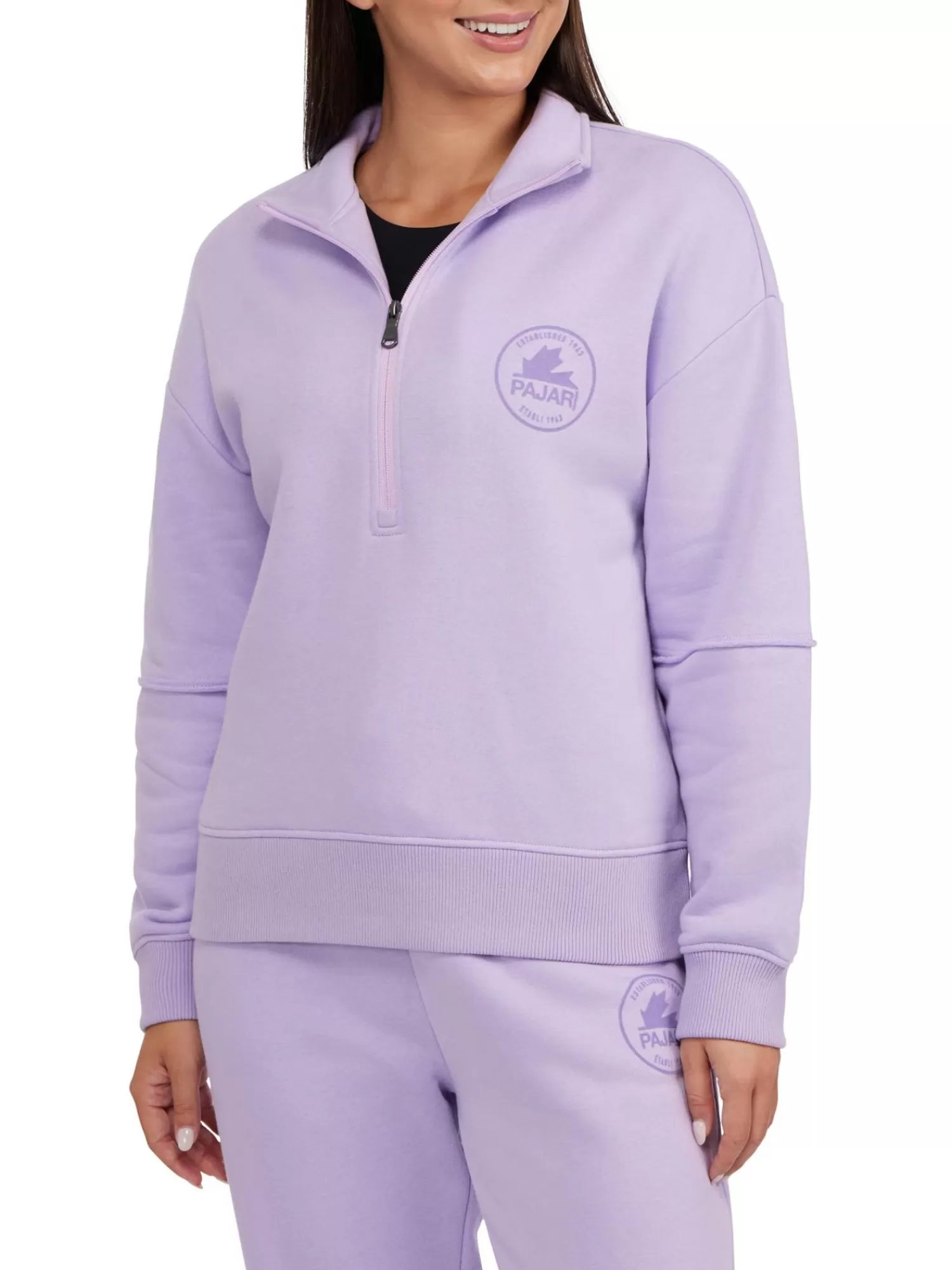 Pajar Hauts<Huron Sweat Demi-Zippe Pour Femmes Mauve