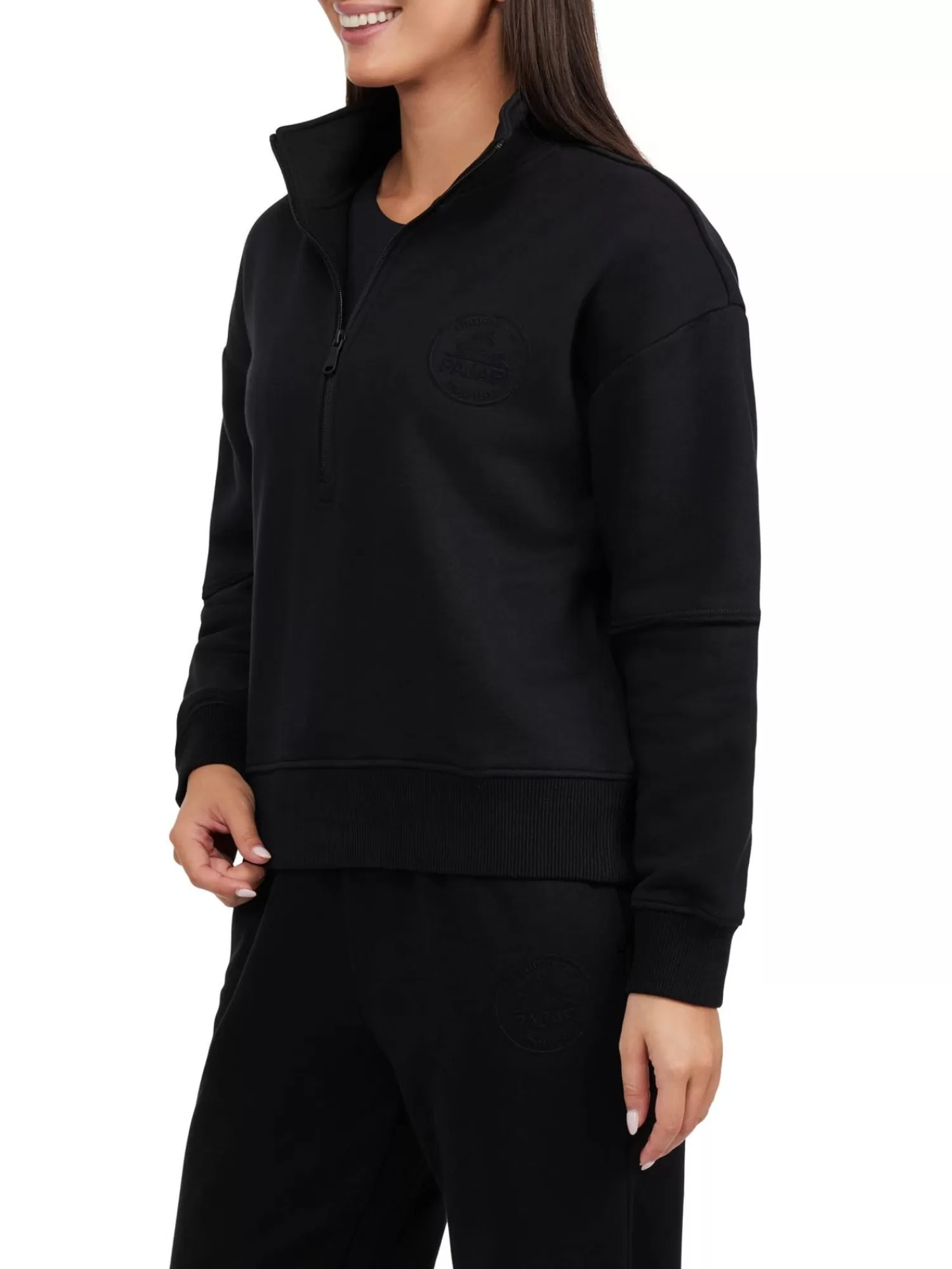 Pajar Hauts<Huron Sweat Demi-Zippe Pour Femmes Noir