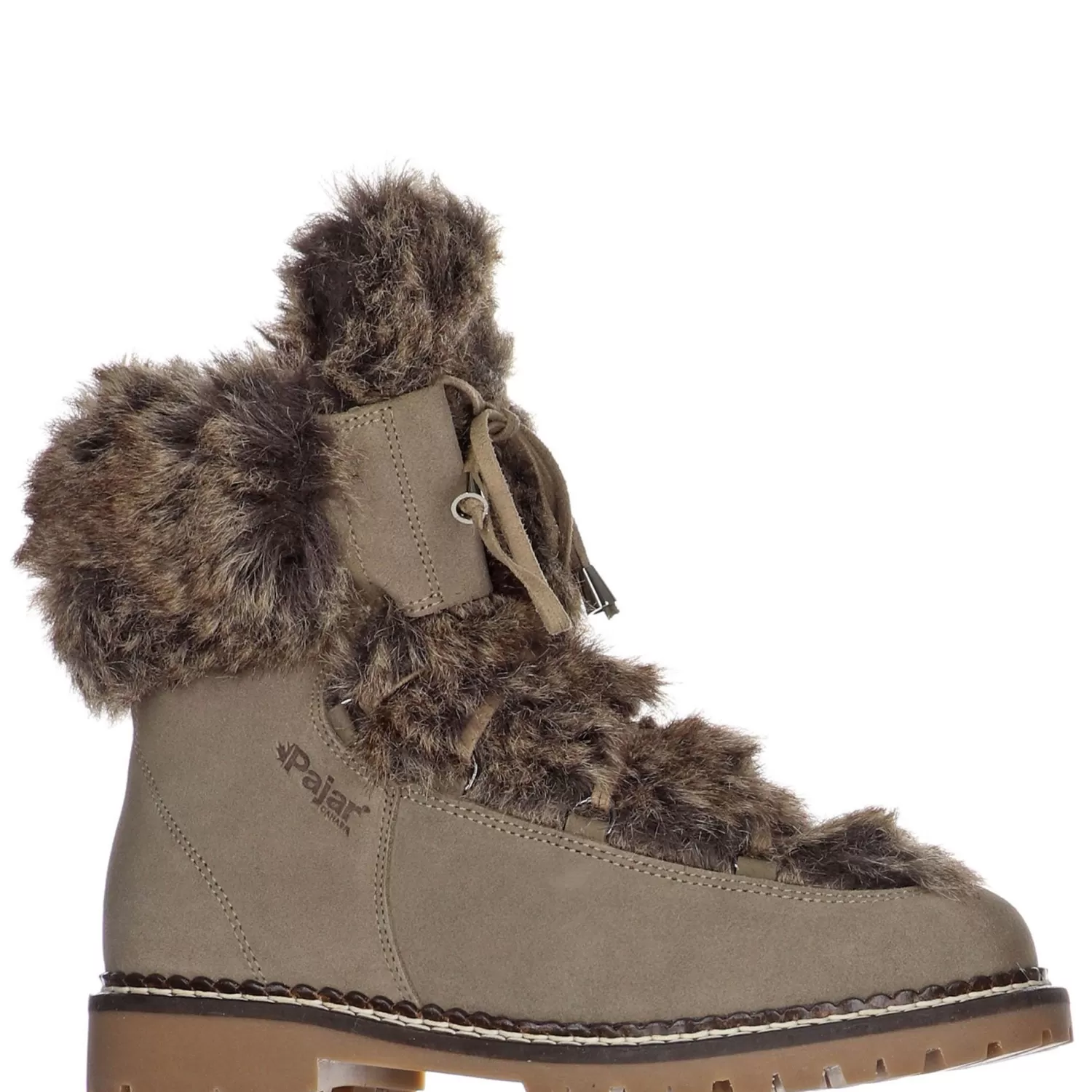 Pajar Bottes D'Hiver<Imola-Eco Botte En Suede Veloute Pour Femmes Safari / Blanc