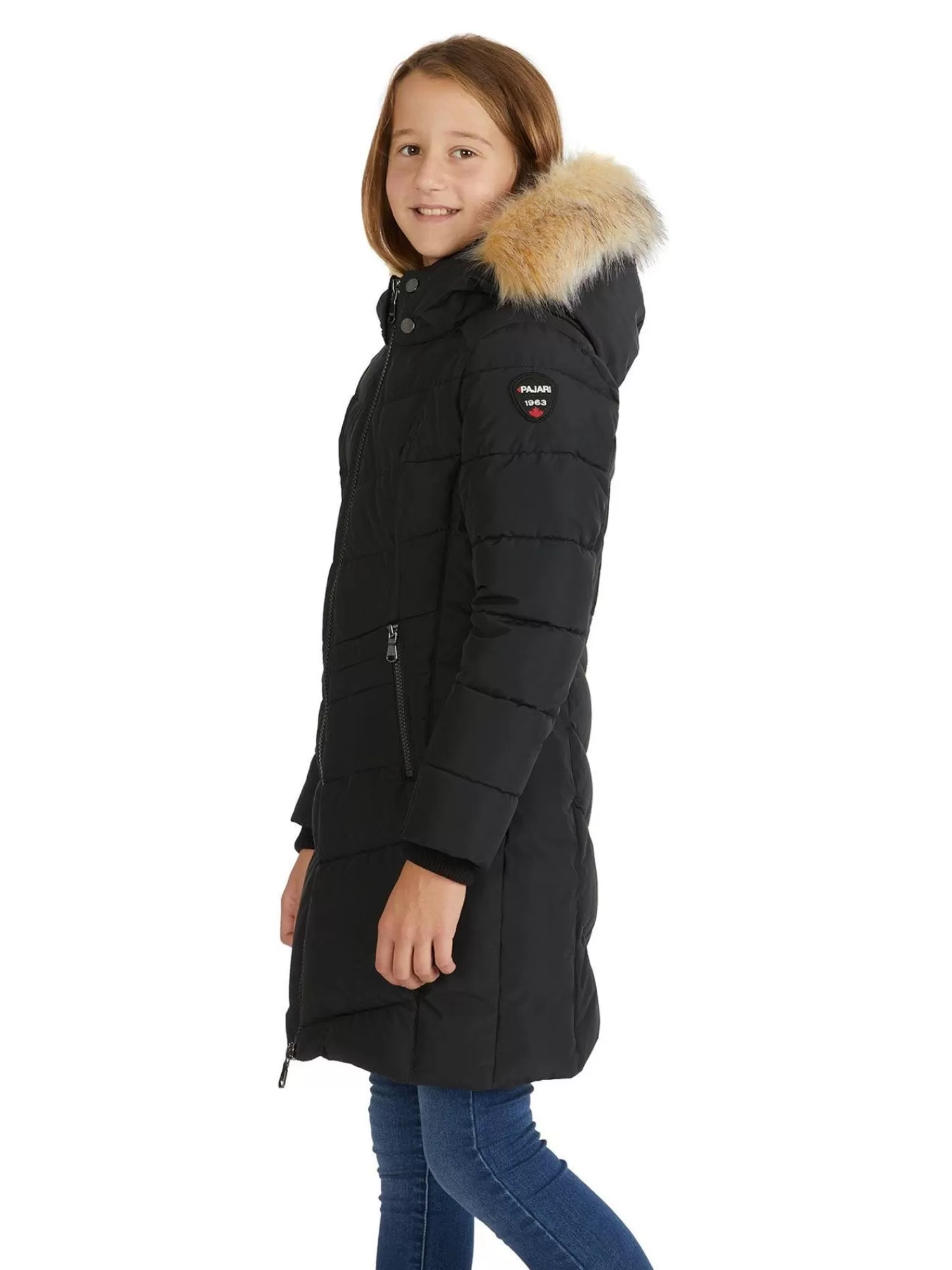 Pajar Manteaux<January Manteau Matelassee Pour Filles Noir