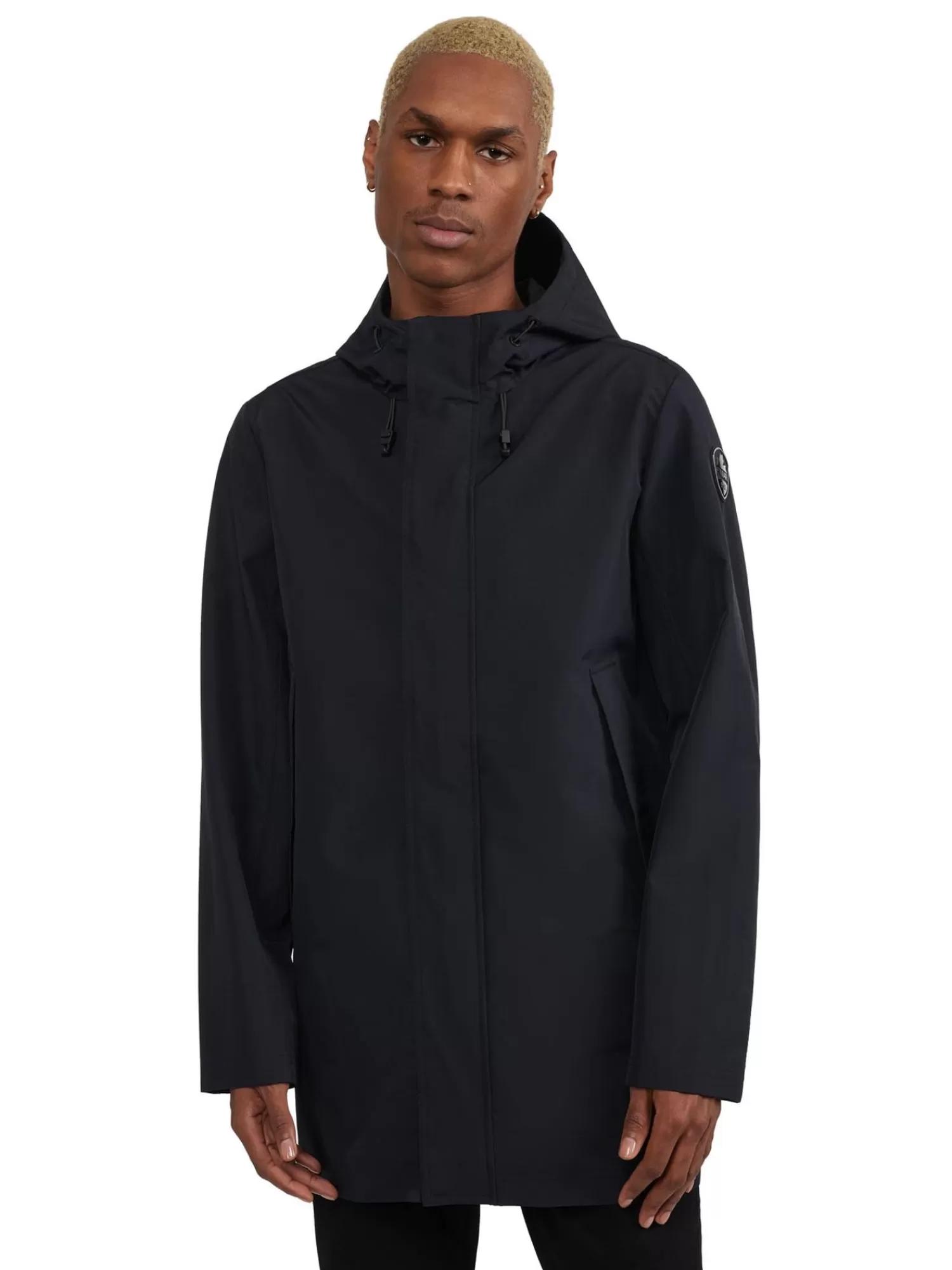 Pajar Imperméables<Kaito Manteau Mi-Longueur Avec Capuchon Pour Hommes Noir