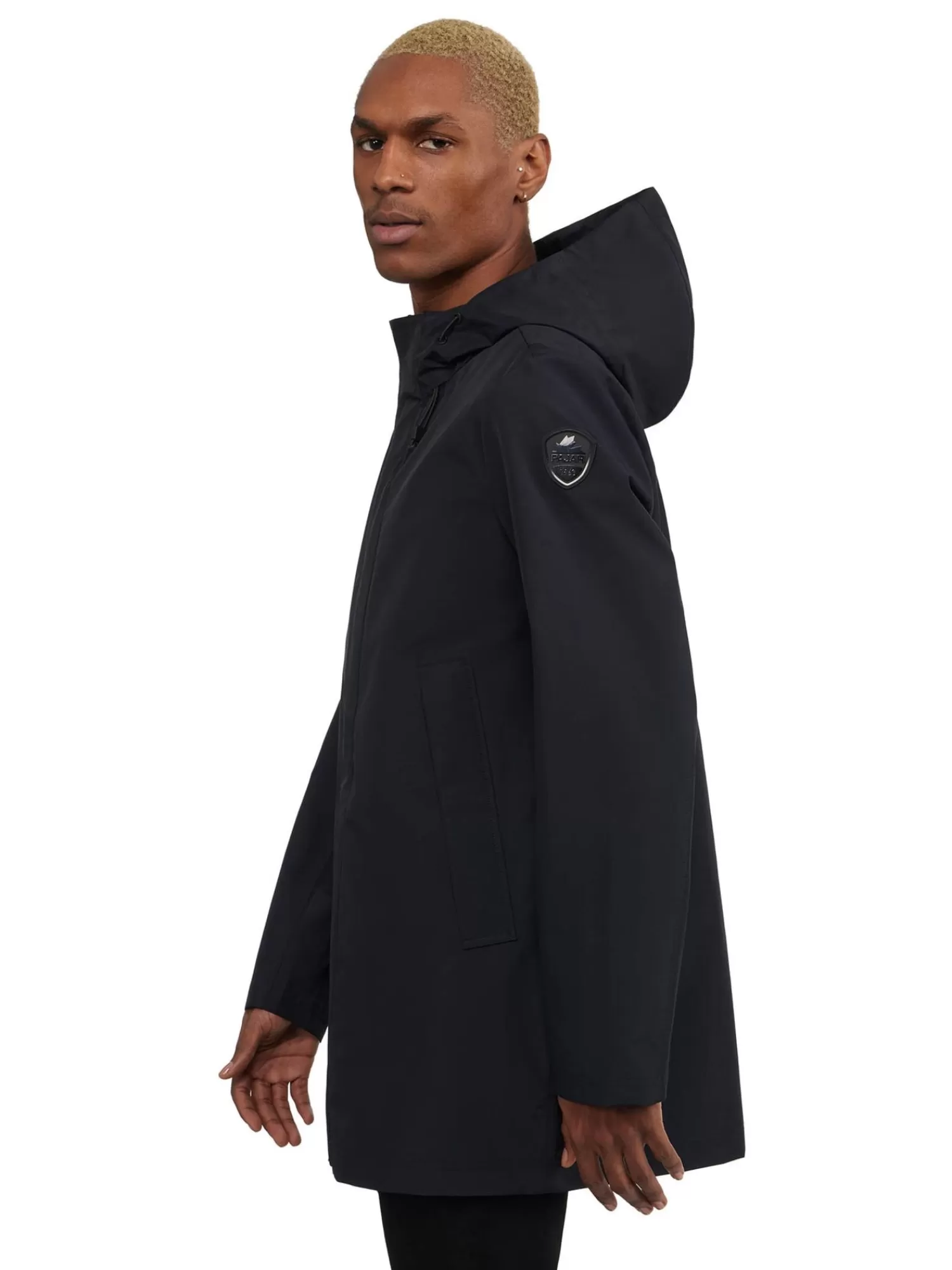 Pajar Imperméables<Kaito Manteau Mi-Longueur Avec Capuchon Pour Hommes Noir