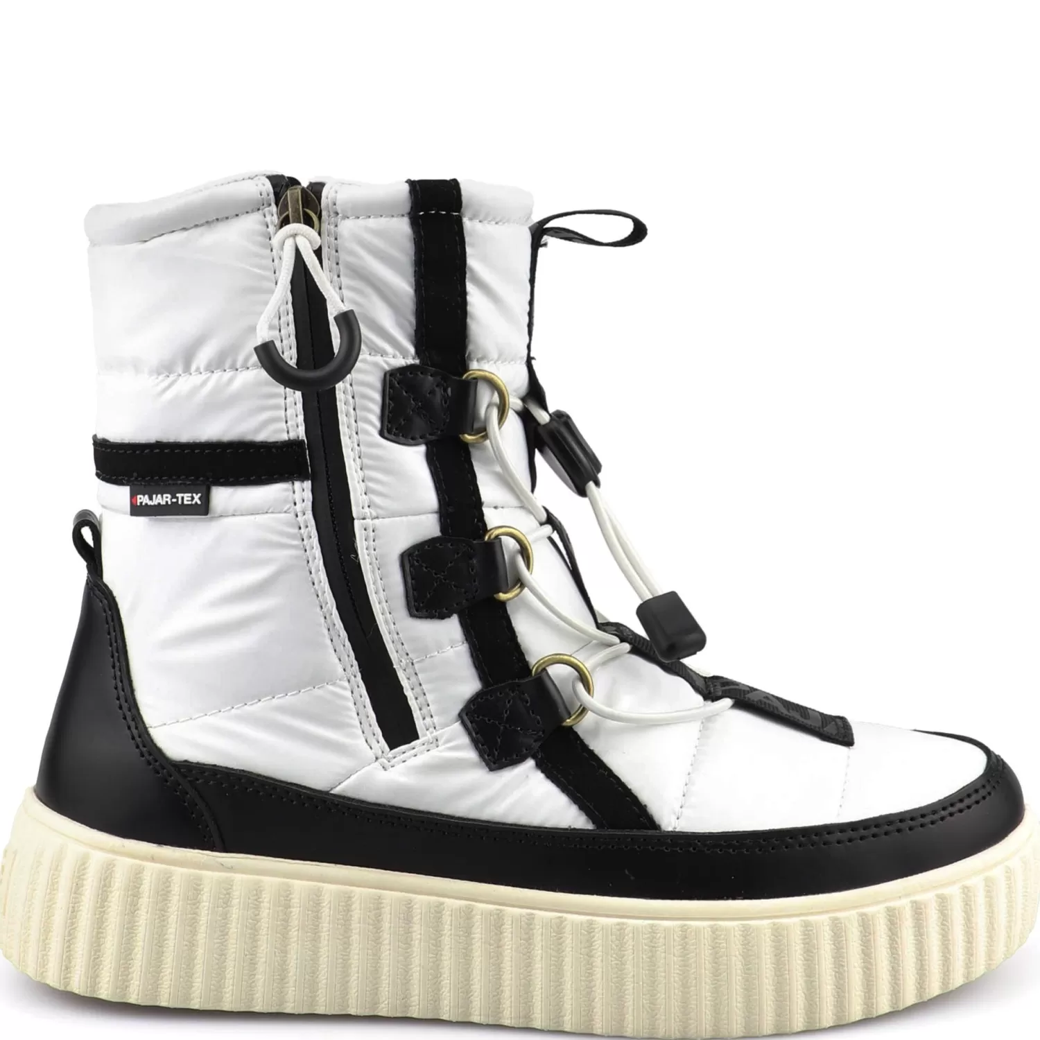 Pajar Bottes D'Hiver<Kayden Botte Espadrille Pour Femmes Blanc/Noir