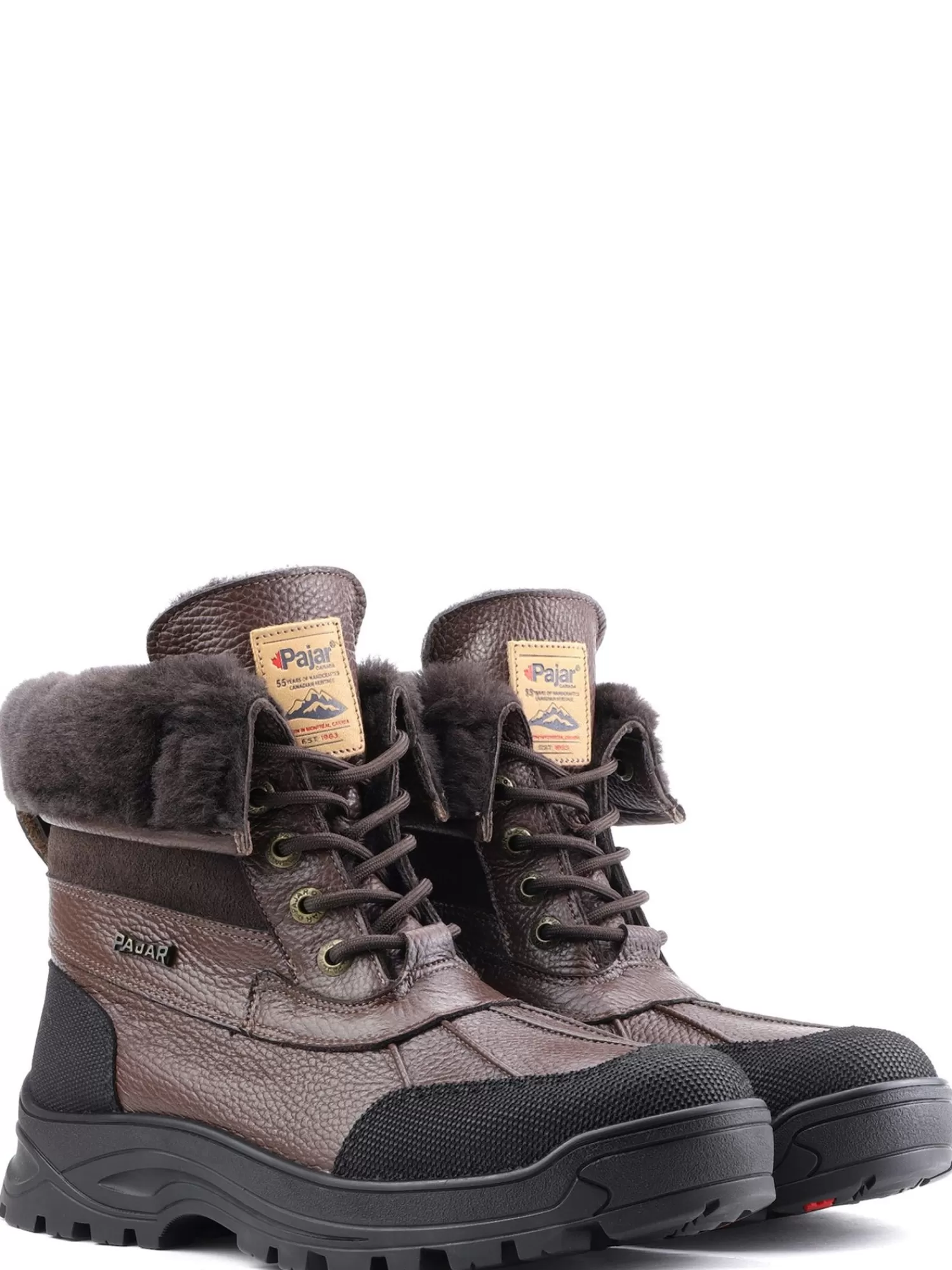 Pajar Bottes D'Hiver<Malcolm Botte Heritage Pour Homme Avec Crampons Amovibles Brun Fonce