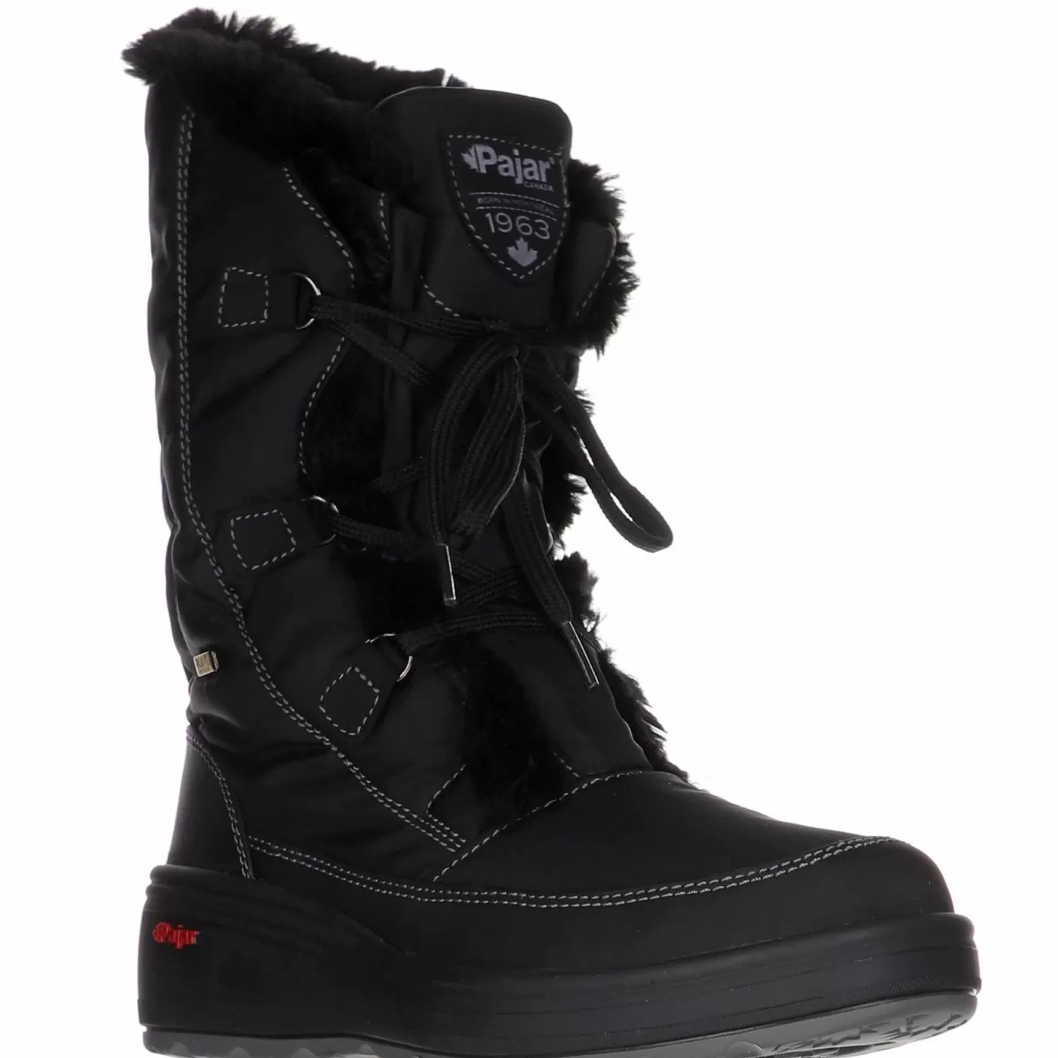 Pajar Bottes D'Hiver<Marcie Botte A Lacets Pour Femmes Avec Crampons Amovibles Noir