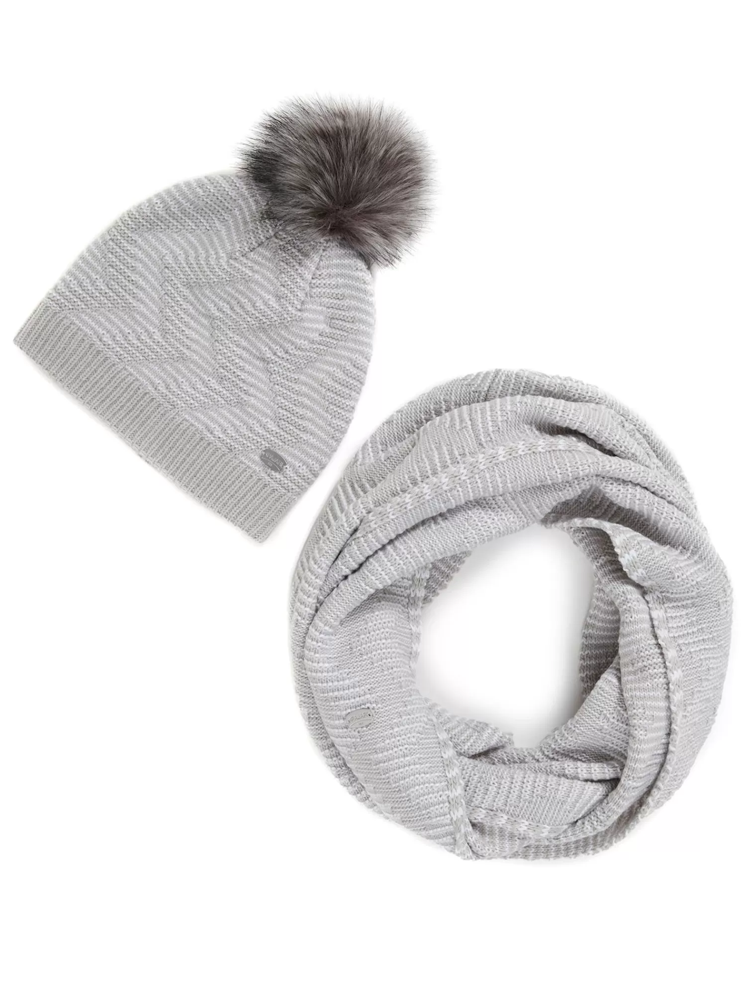 Pajar Chapeaux<Martha Ensemble Tuque Et Foulard Argent