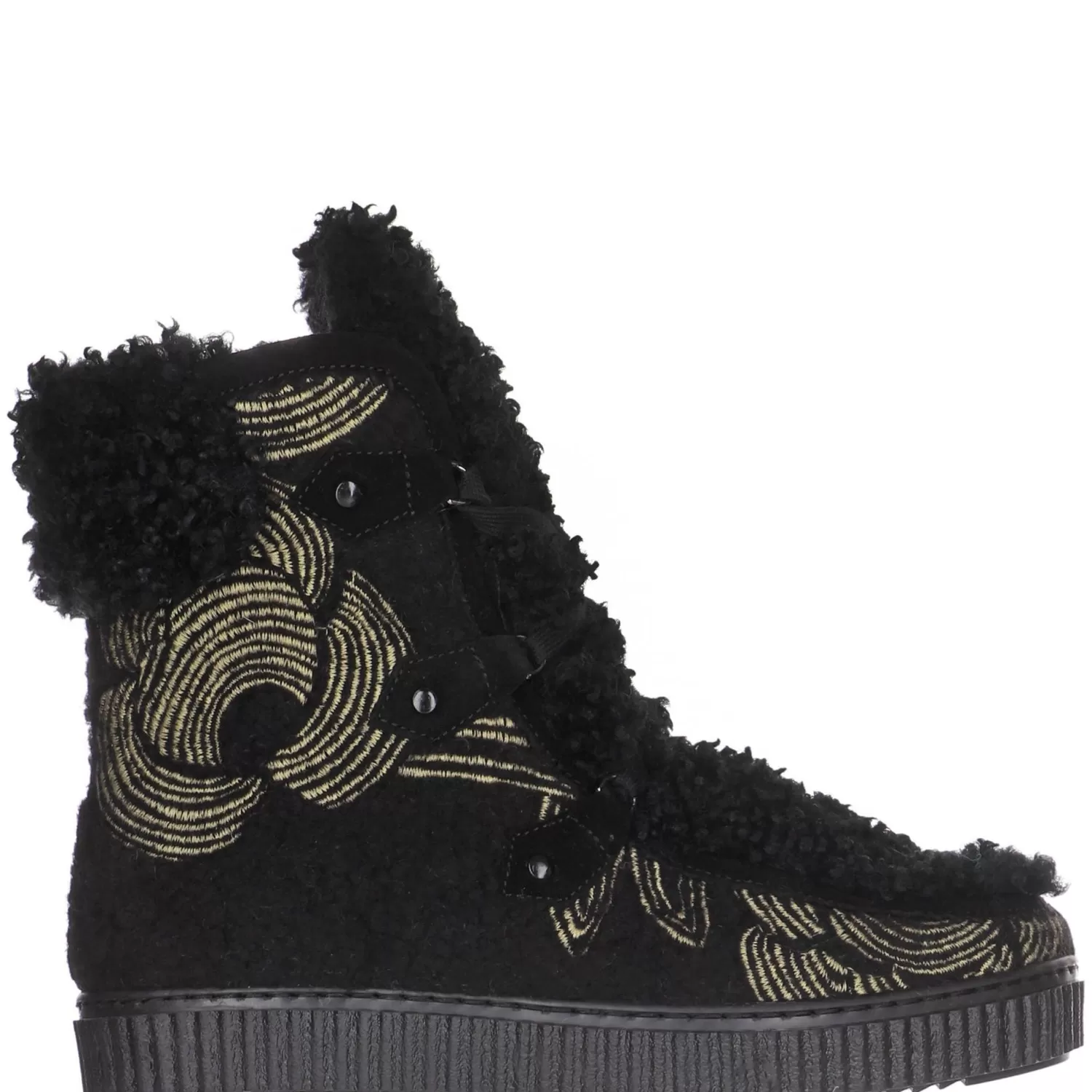 Pajar Bottes D'Hiver<Mod Boot Botte X Anna Sui Pour Femmes Noir/Or