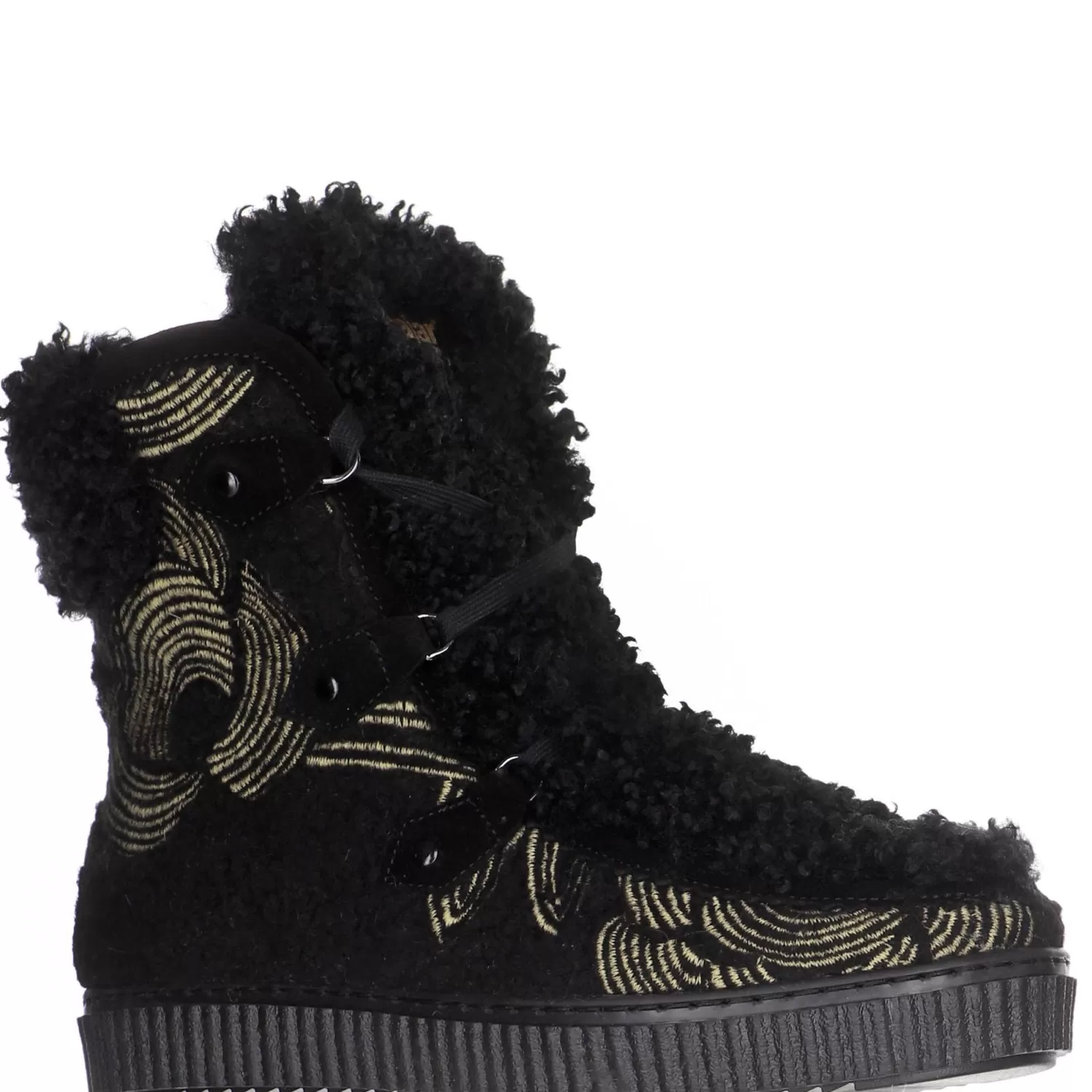 Pajar Bottes D'Hiver<Mod Boot Botte X Anna Sui Pour Femmes Noir/Or