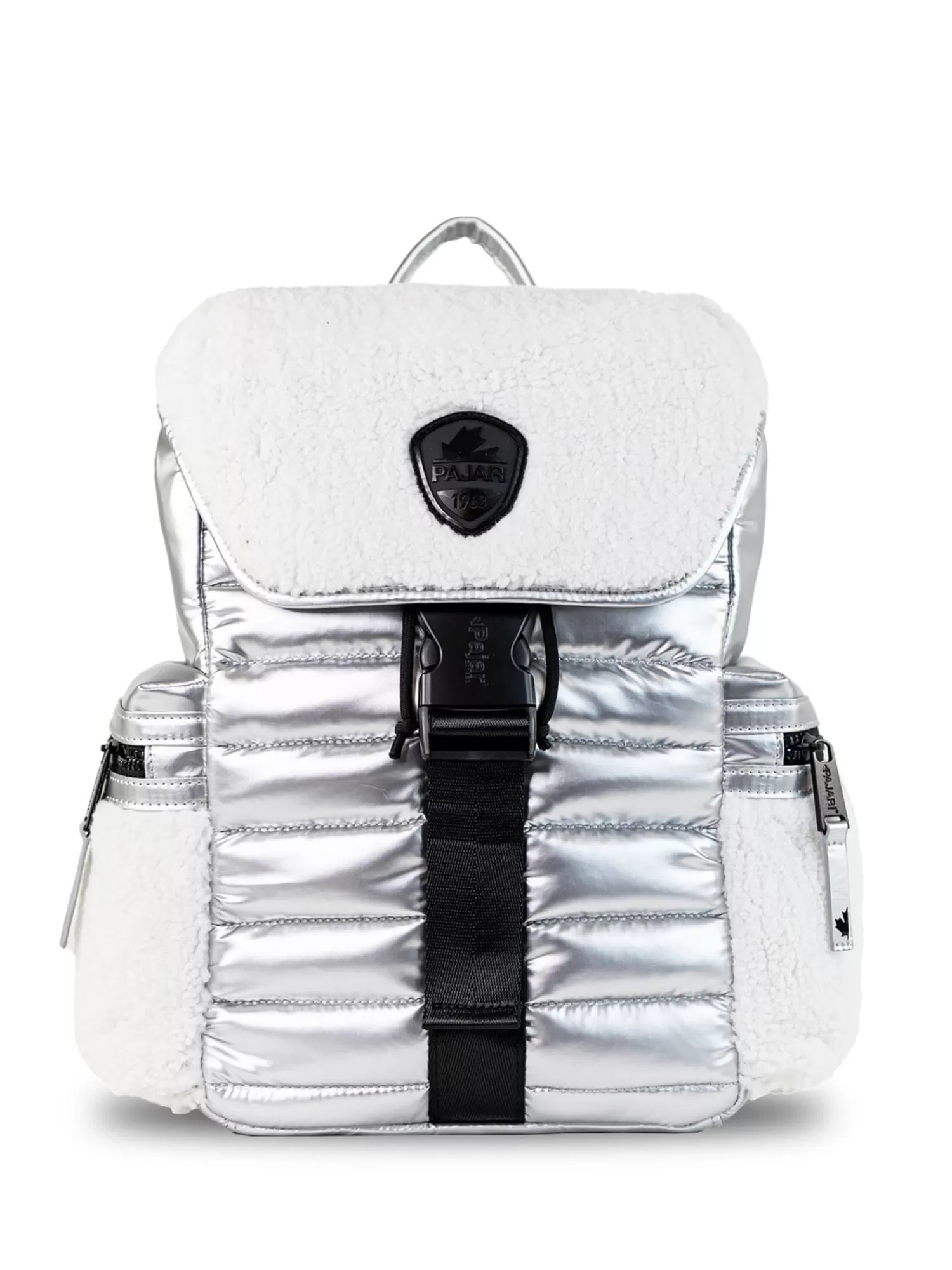 Pajar Sacs<Sac A Dos Matelasse Avec Peau De Mouton Silver