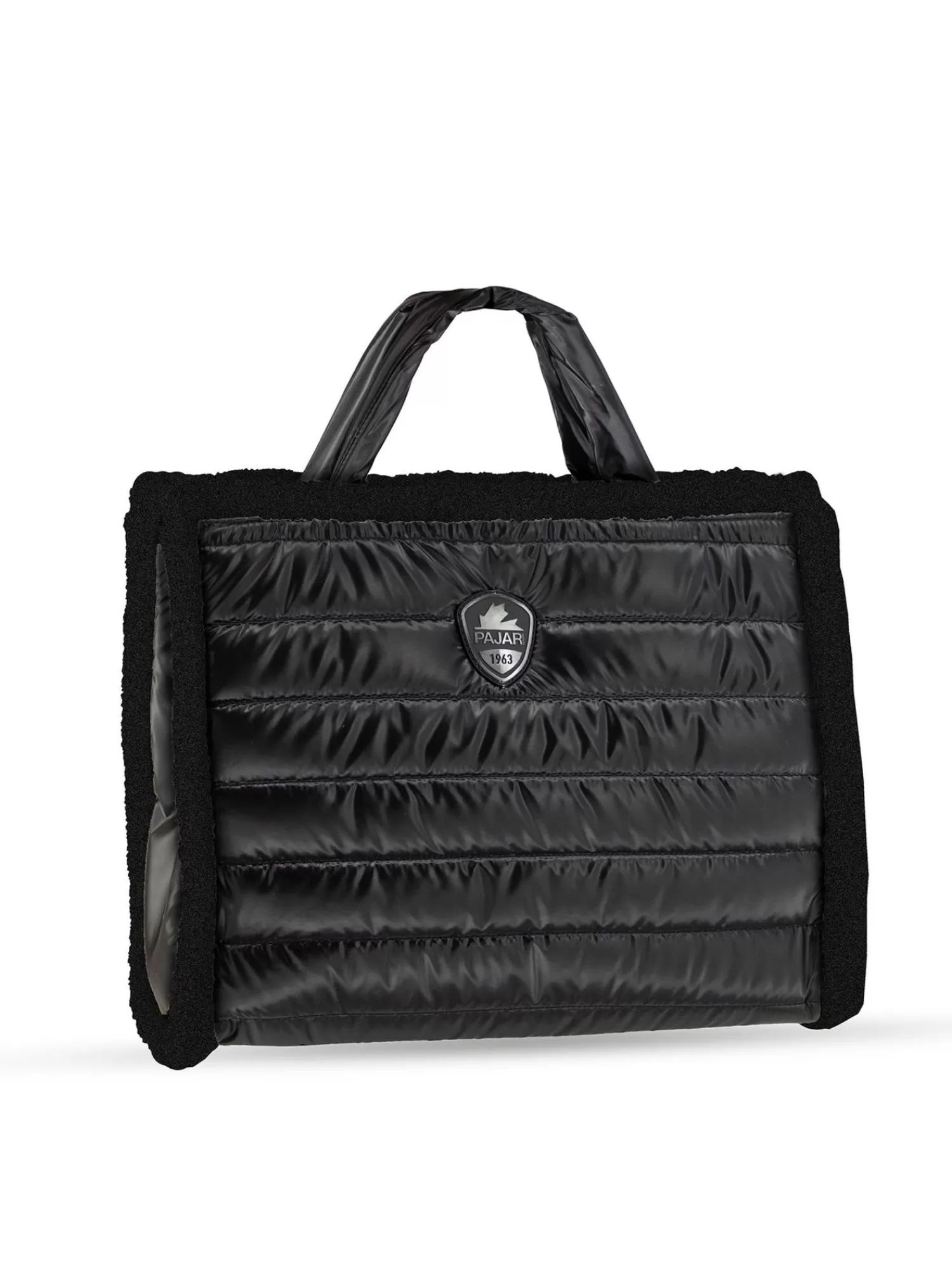 Pajar Sacs<Sac Fourretout Large Matelasse Avec Peau De Mouton Black