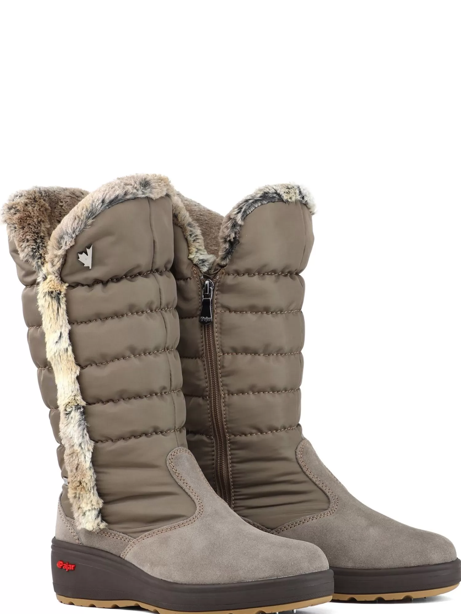 Pajar Bottes D'Hiver<Sira Botte Avec Crampons Amovibles Pour Femmes Taupe