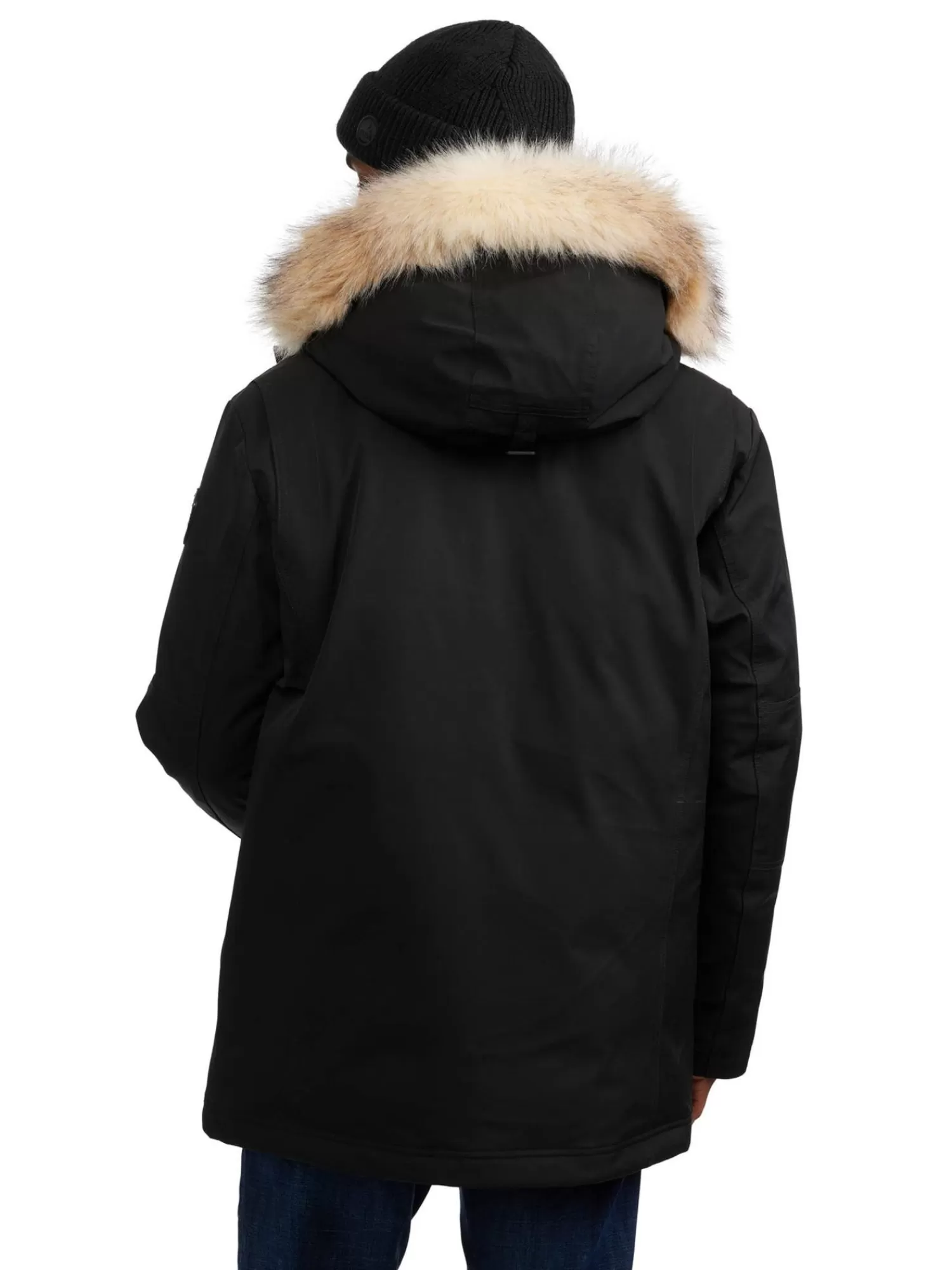 Pajar Parkas<Soren Parka Pour Hommes Avec Contour En Fausse Fourrure Noir