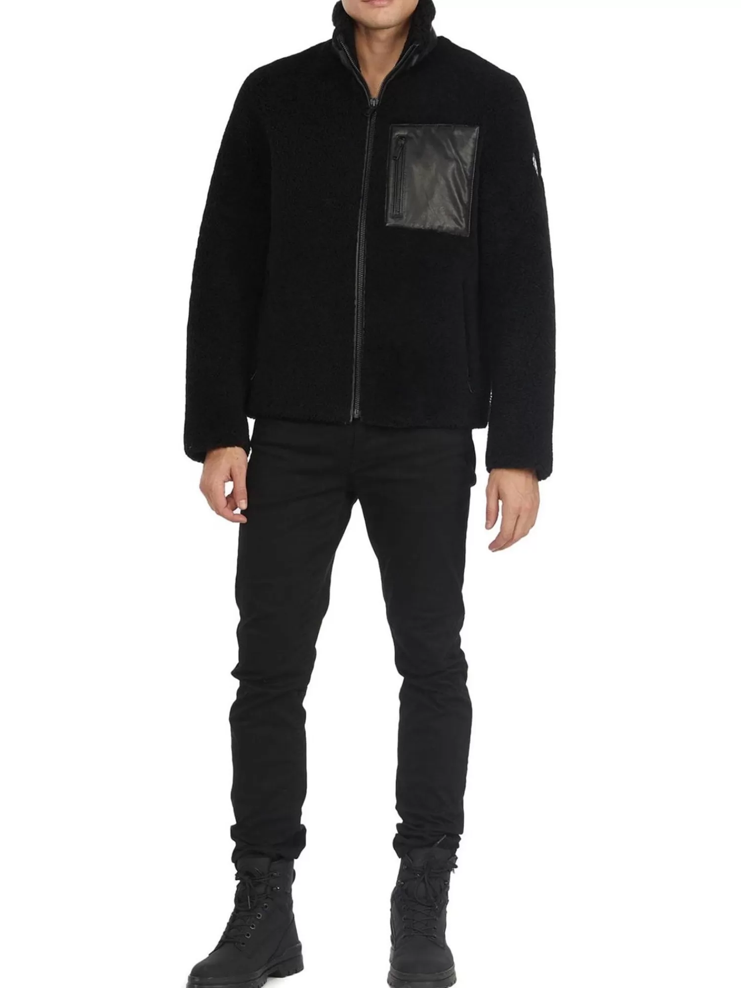 Pajar Bombers<Teddy Manteau En Peau De Mouton Pour Hommes Noir/Noir