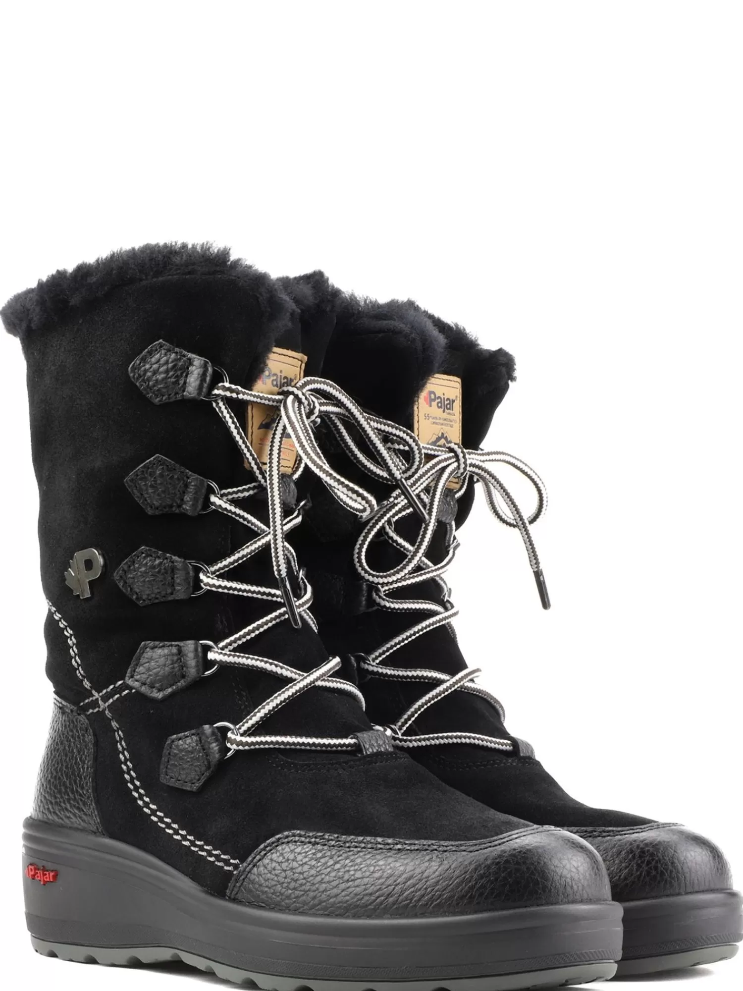 Pajar Bottes D'Hiver<Valerie Botte Heritage Pour Femmes Avec Crampons Amovibles Noir