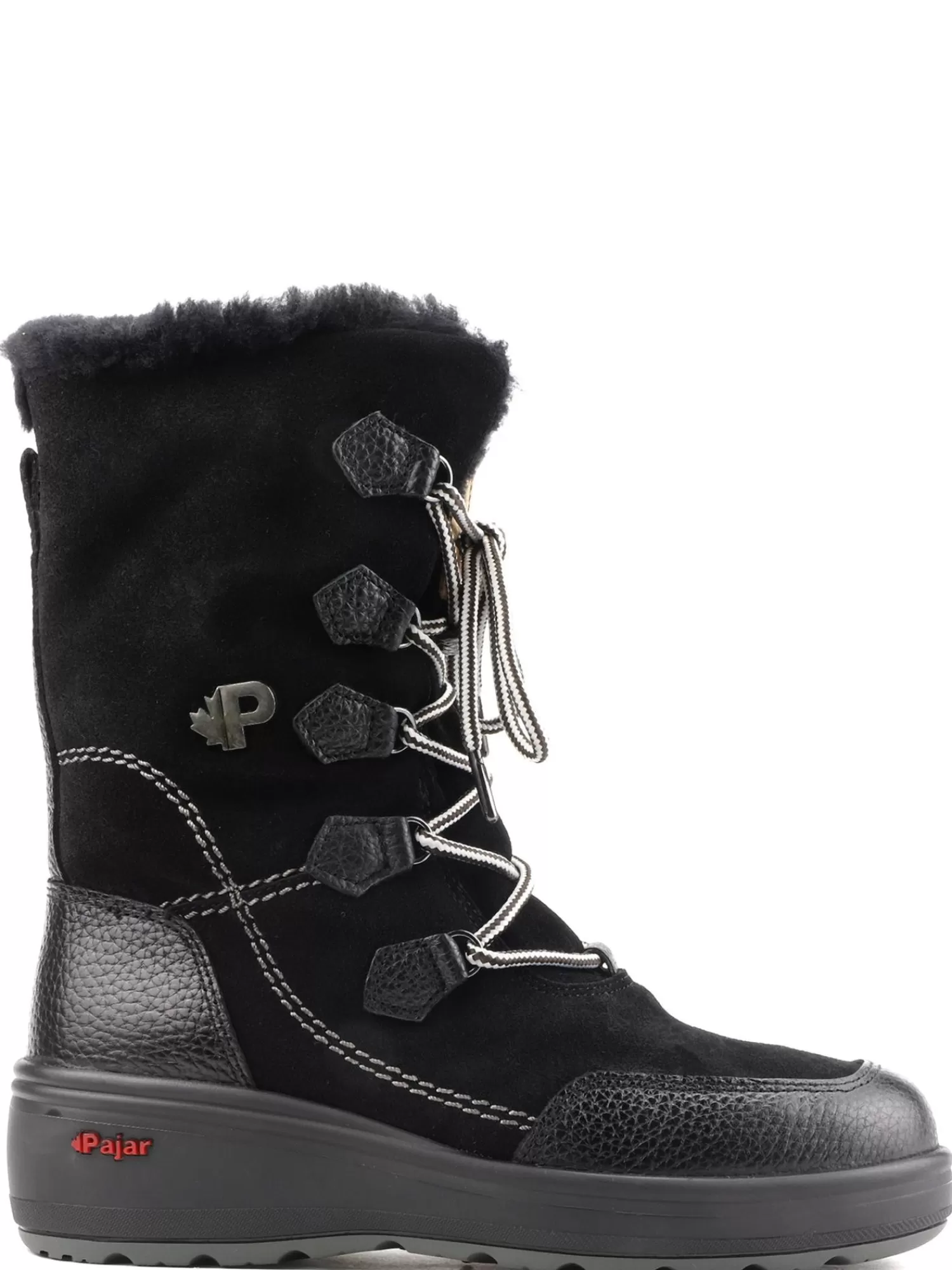 Pajar Bottes D'Hiver<Valerie Botte Heritage Pour Femmes Avec Crampons Amovibles Noir